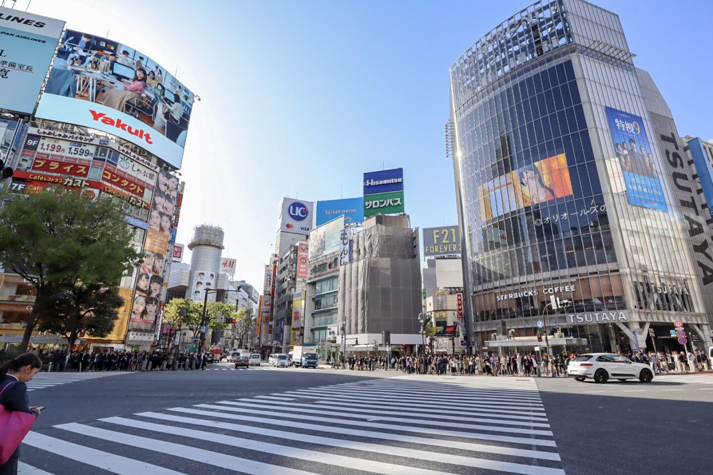 best places in asia to visit in may, best places to visit in asia in June, Tokyo crossing with blue skies