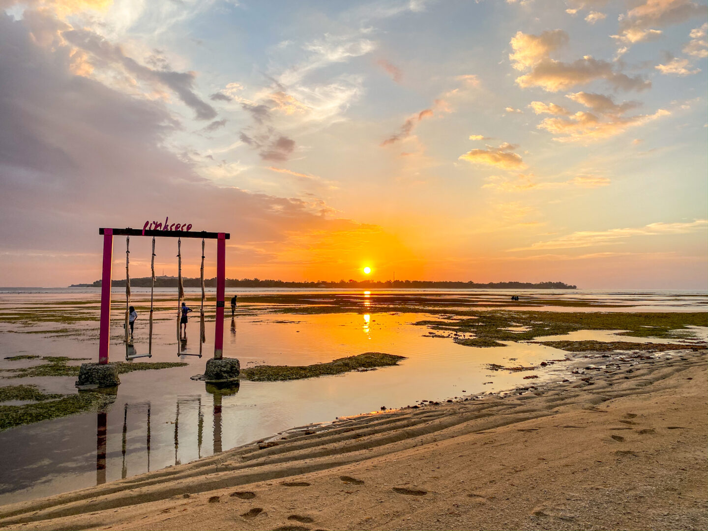 best places in asia to visit in may, best places to visit in asia in June, Gili Air in Indonesia at sunset