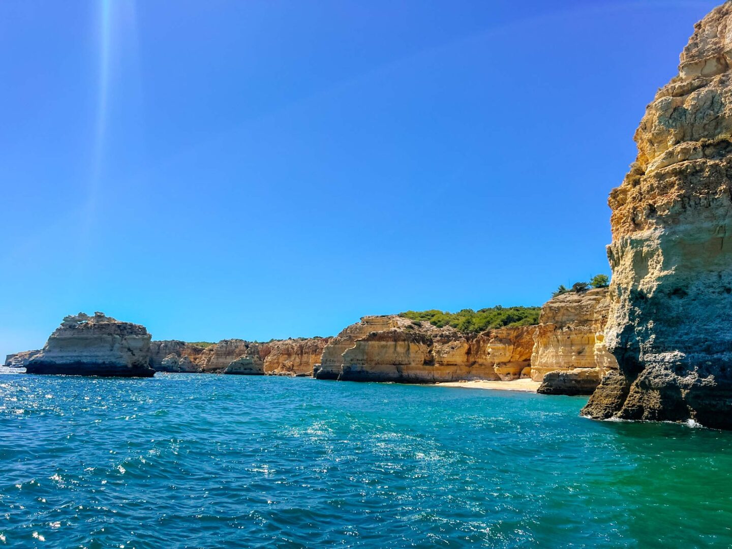 best countries to visit in September, Algarve coast from boat trip