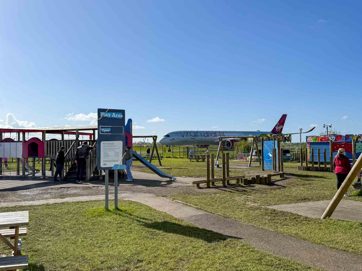 things to do in Manchester may half term, airport runway park with plane in background